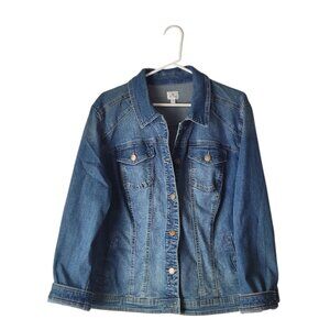 Dressbarn Medium Wash Jean Jacket